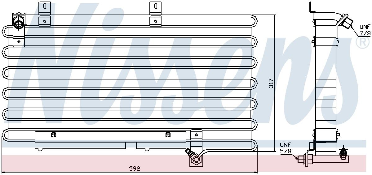 1991, 1990, 1989 Audi 100 A/C Condenser