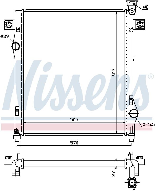 2011, 2010, 2009, 2008, 2007 Dodge Nitro Radiator