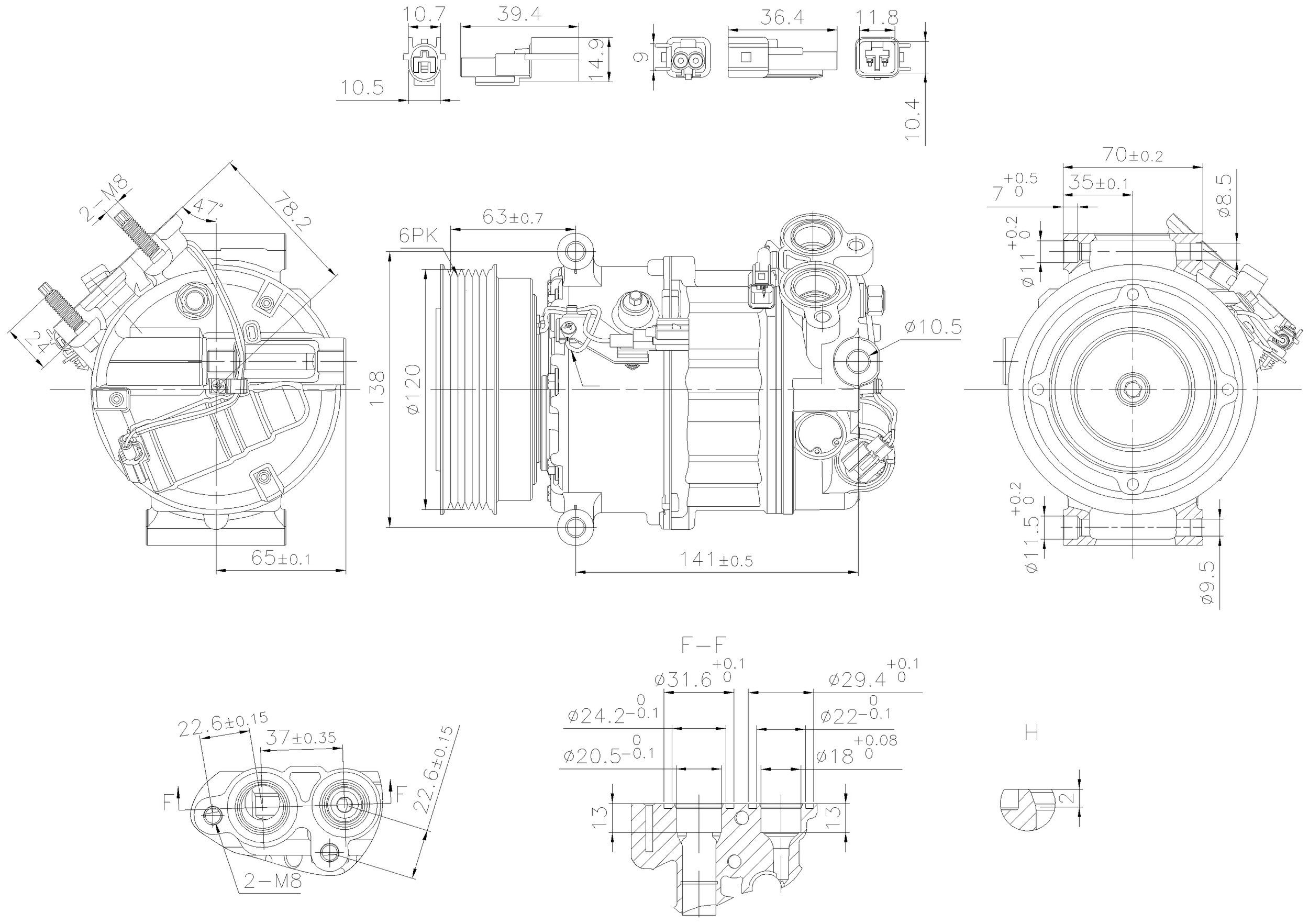 2016, 2015 Volvo S80 A/C Compressor