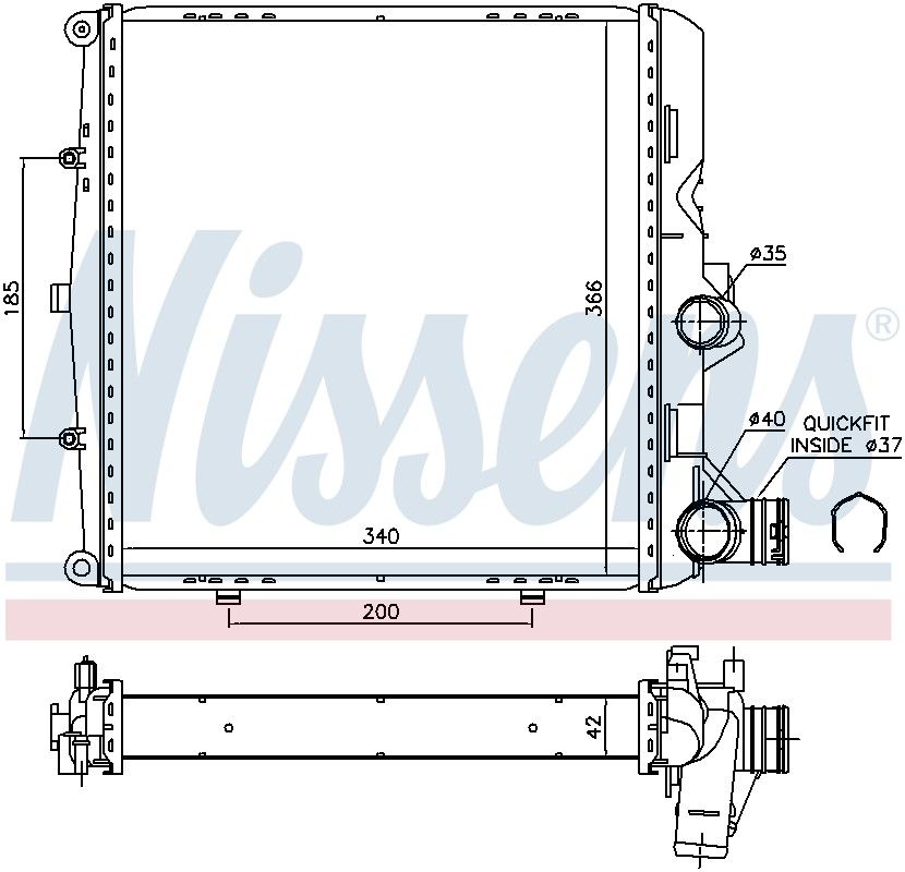 2012, 2011, 2010, 2009, 2008, 2007, 2006, 2005 Porsche Boxster Radiator