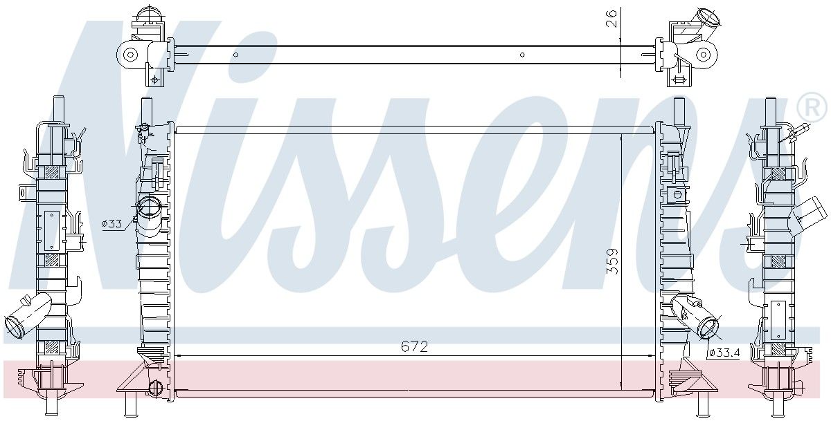 2009, 2008, 2007, 2006, 2005, 2004 Mazda 3 Radiator