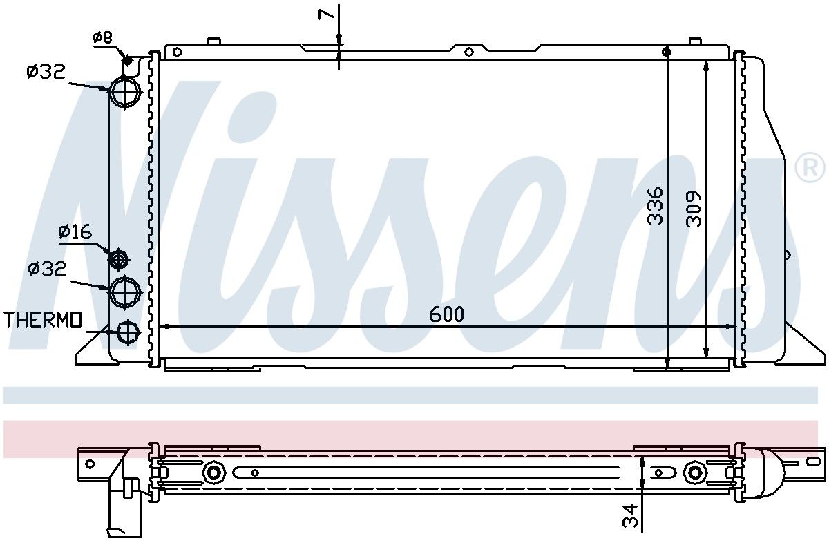 1990, 1989, 1988 Audi 80 Radiator