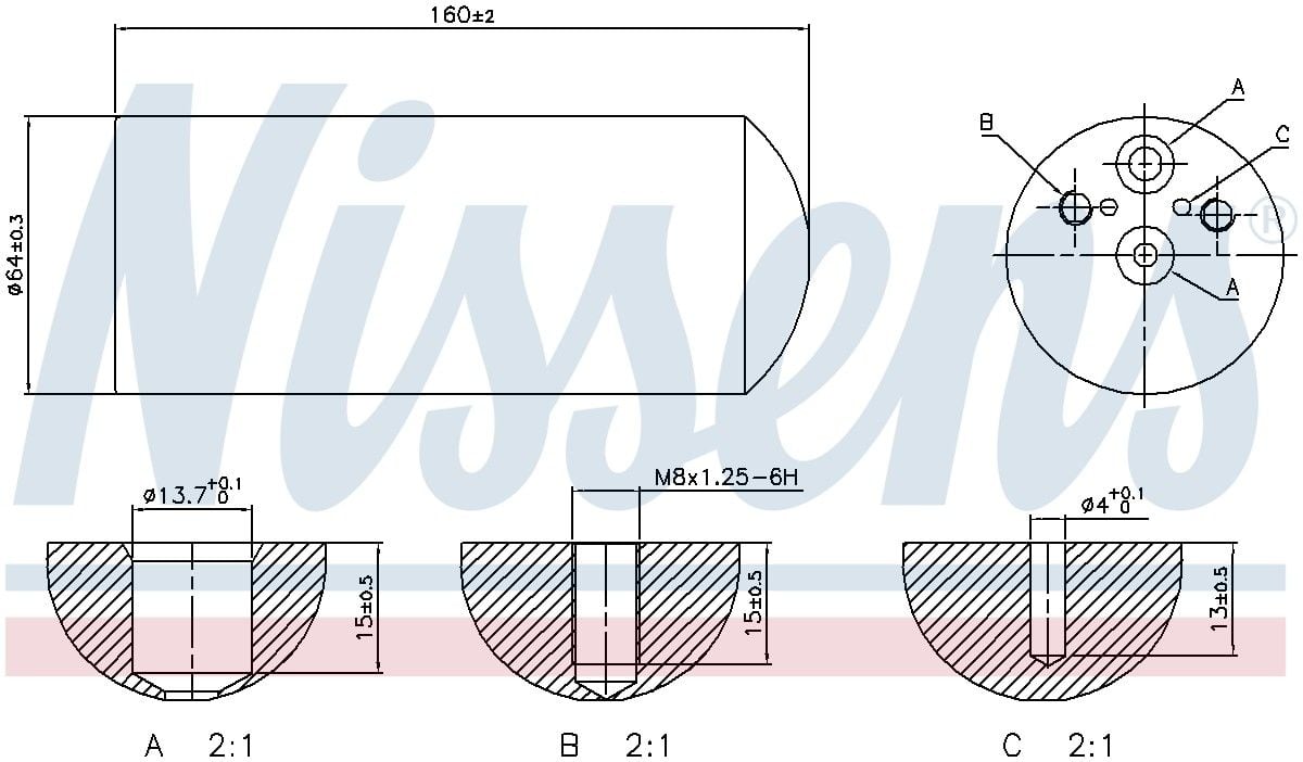2003-2008 BMW 323Ci A/C Receiver Drier Nissens