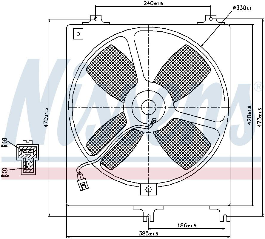 1992, 1991, 1990 Mazda 626 Engine Cooling Fan Assembly