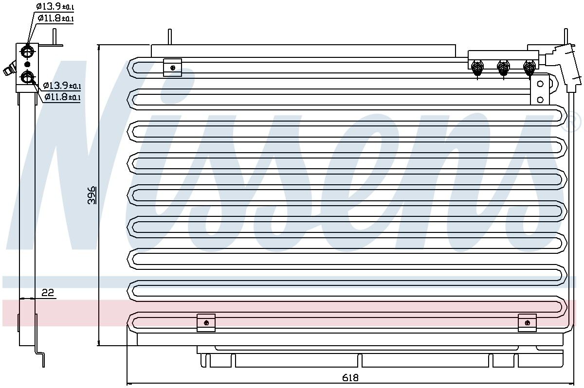 1995, 1994, 1993 Volvo 940 A/C Condenser
