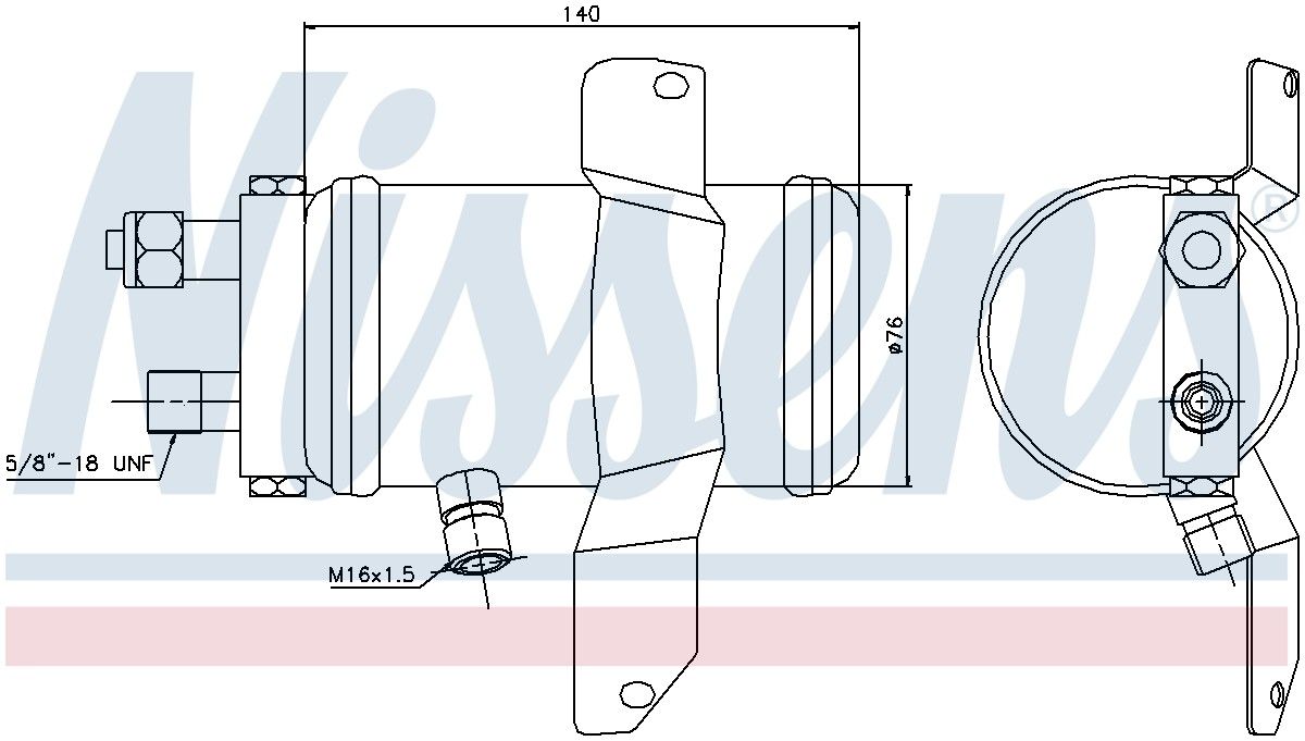 1998, 1997, 1996, 1995, 1994, 1993 Saab 9000 A/C Receiver Drier