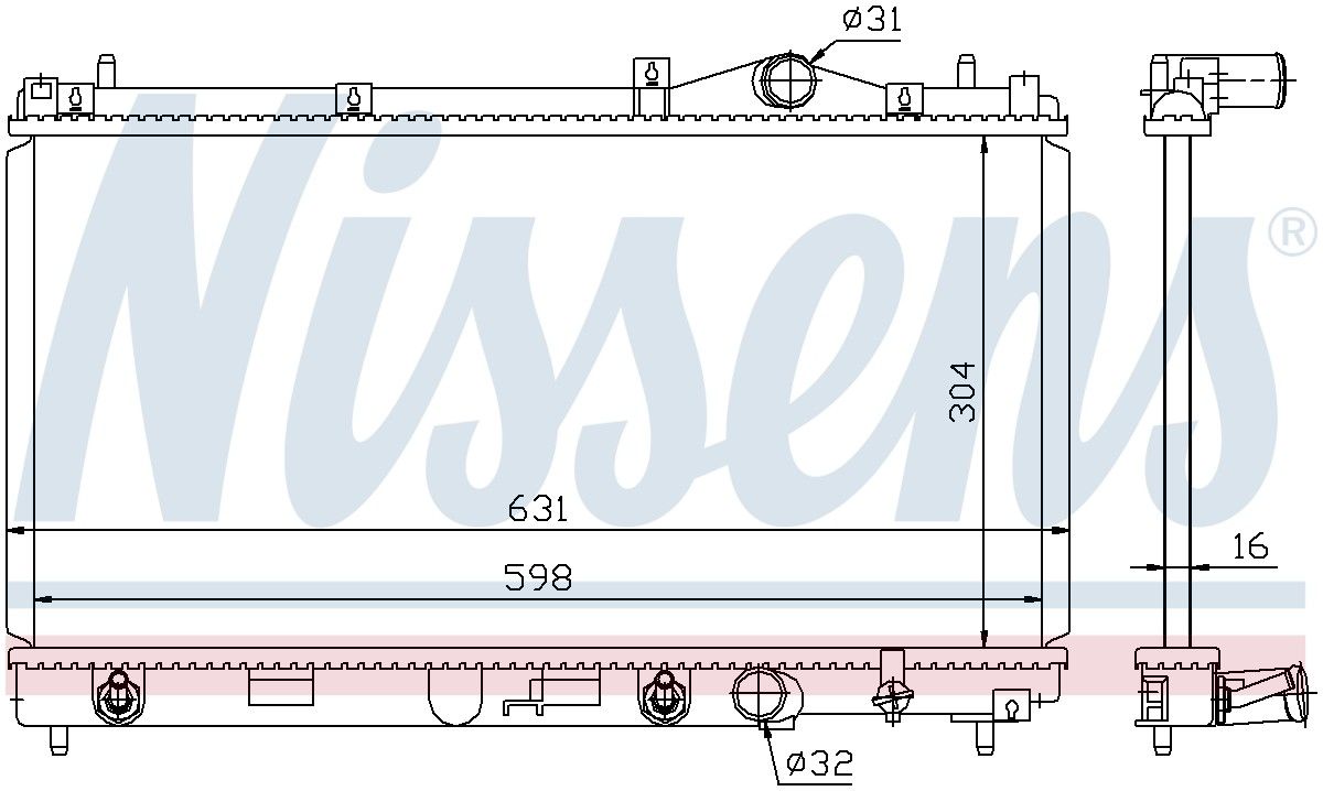 1999, 1998, 1997, 1996, 1995 Dodge Neon Radiator