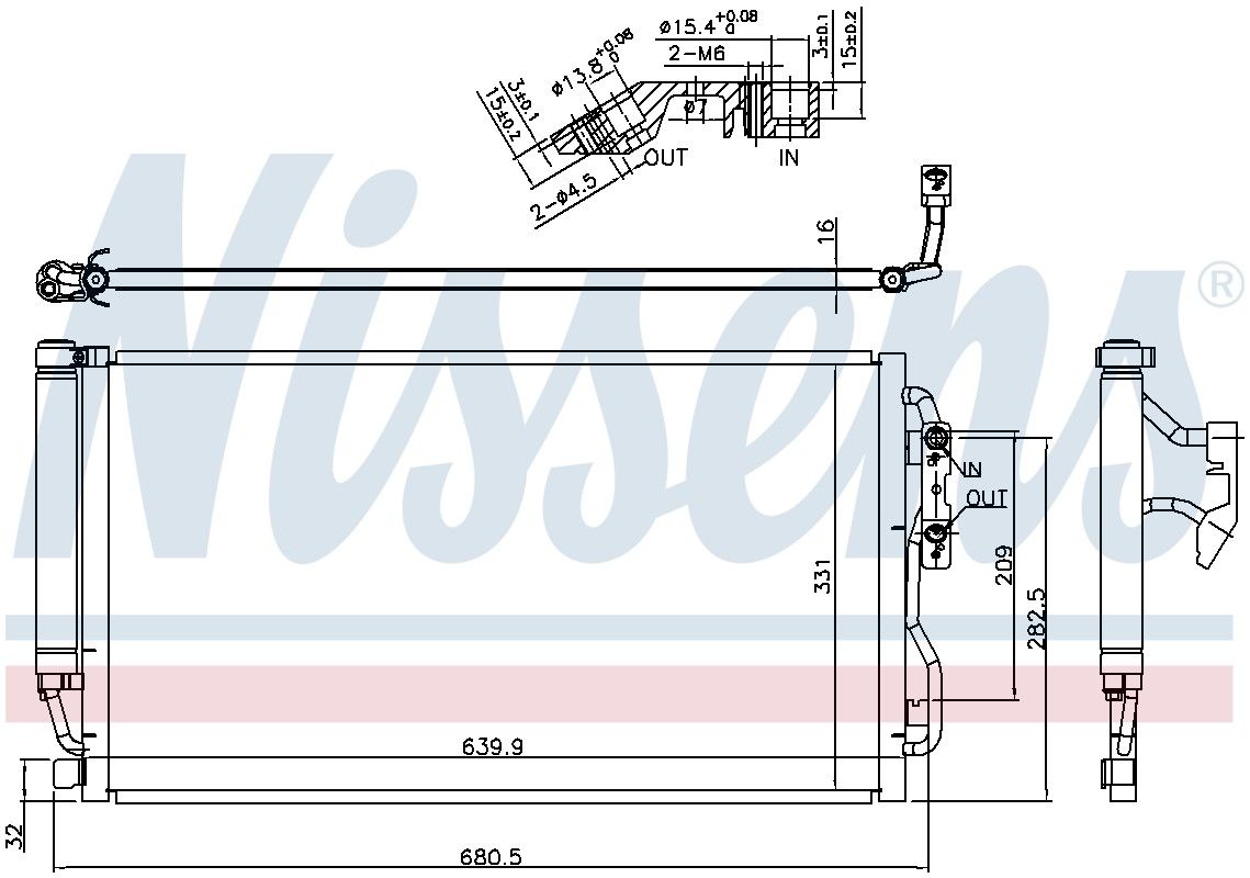 2021, 2020, 2019, 2018, 2017, 2016 BMW M2 3 A/C Condenser and Receiver Drier Assembly