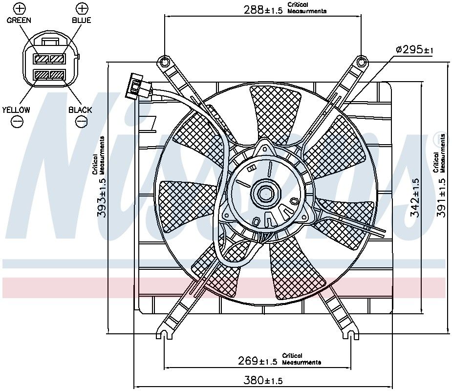 2001, 2000 Suzuki Esteem Engine Cooling Fan Assembly