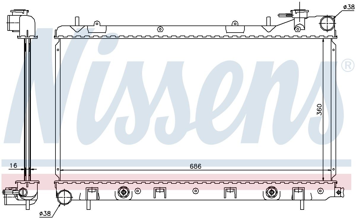 2008, 2007, 2006, 2005, 2004, 2003 Subaru Forester Radiator