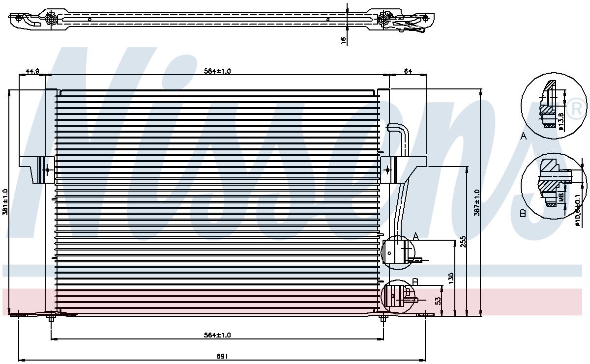 2000, 1999, 1998 Ford Contour A/C Condenser