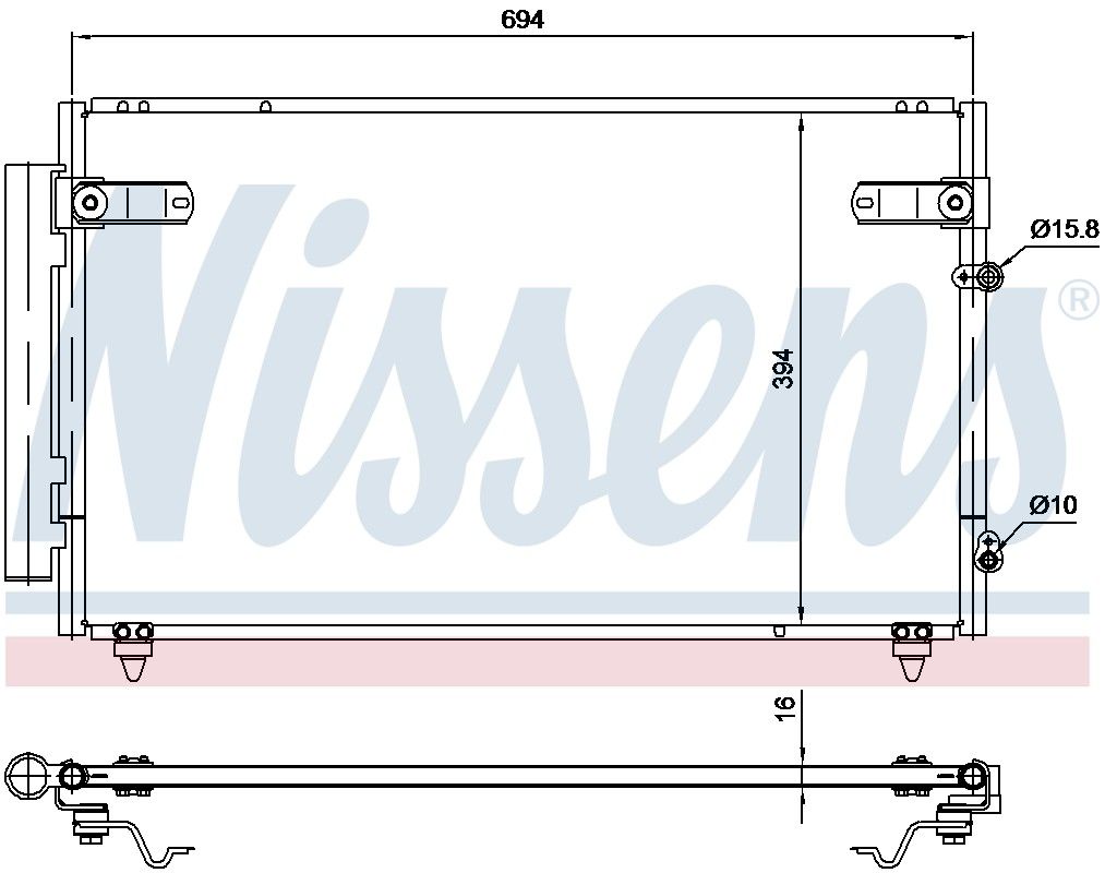 2000, 1999, 1998 Lexus GS400 A/C Condenser and Receiver Drier Assembly
