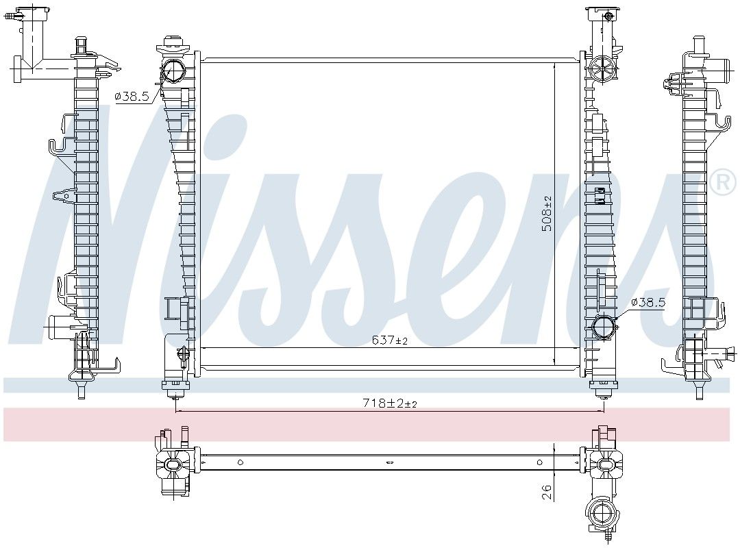 2023, 2022, 2021, 2020, 2019, 2018, 2017, 2016, 2015, 2014, 2013, 2012, 2011 Dodge Durango Radiator