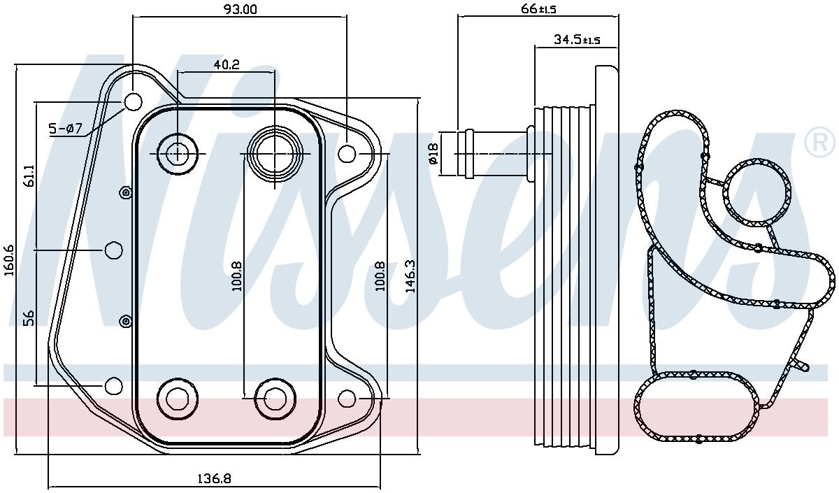 2014, 2013, 2012, 2011, 2010, 2009, 2008, 2007 Freightliner Sprinter 2500 2500 Engine Oil Cooler