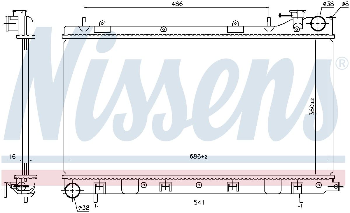 2008, 2007, 2006, 2005, 2004, 2003 Subaru Forester Radiator