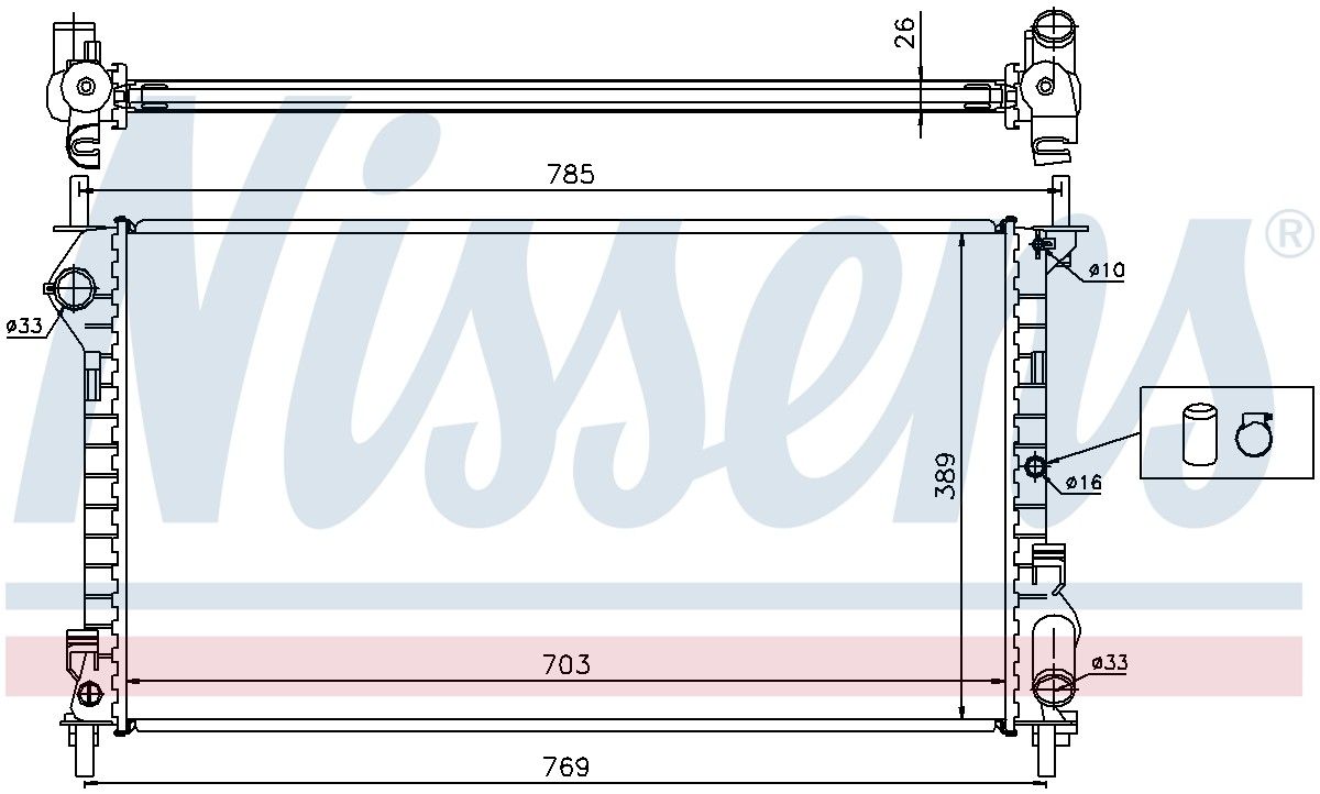 2012, 2011, 2010 Ford Transit Connect Connect Radiator