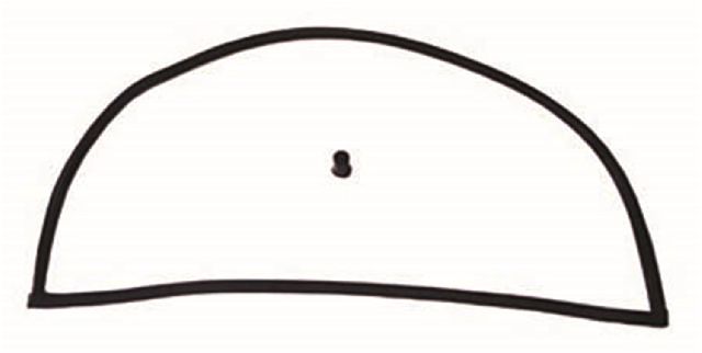 1976-1986 Jeep CJ7 Back Glass Seal - Inner (Omix-Ada)