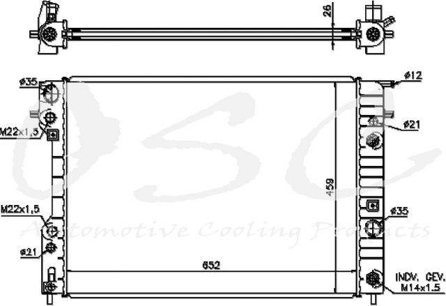 2000-2001 Cadillac Catera Radiator (One Stop Solutions)