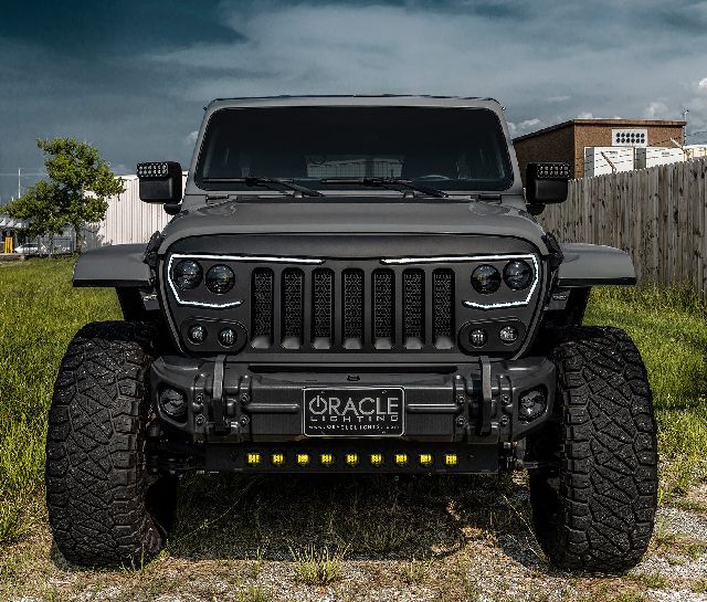 2018-2024 Jeep Wrangler Skid Plate Kit -  or Front Center (Oracle Lighting)