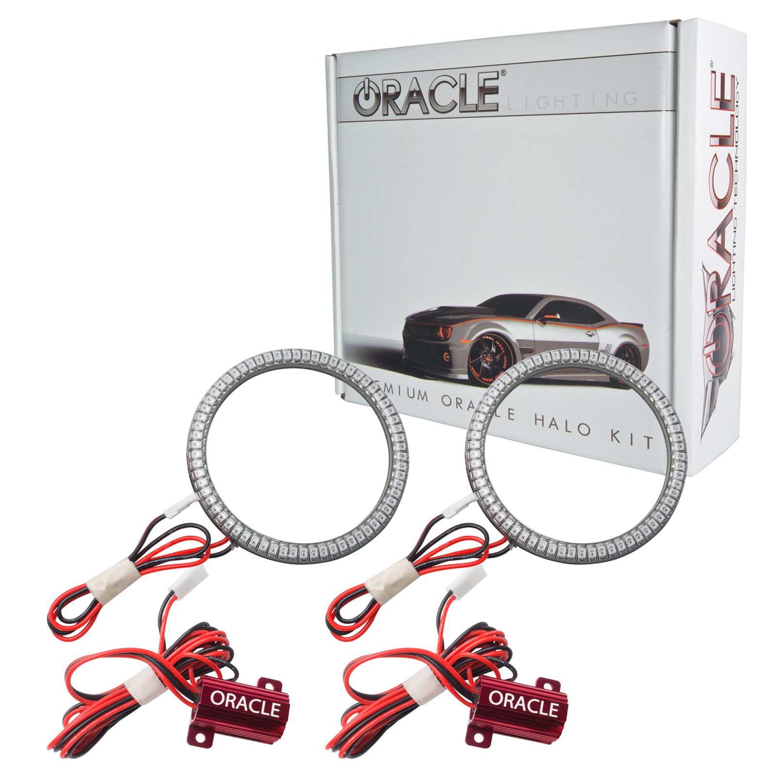 2017, 2016, 2015, 2014, 2013, 2012, 2011, 2010, 2009, 2008, 2007 Jeep Wrangler Headlight Halo Ring Emitter Set
