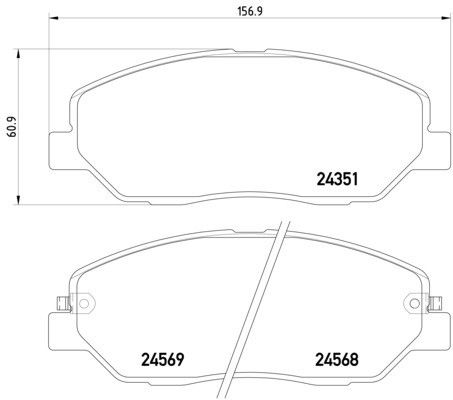2009-2011 Hyundai Genesis Disc Brake Pad Set - Front (Pagid)