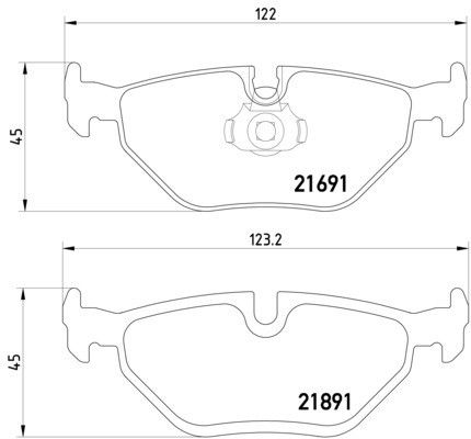 1997-2000 BMW 528i Disc Brake Pad Set - Rear (Pagid)