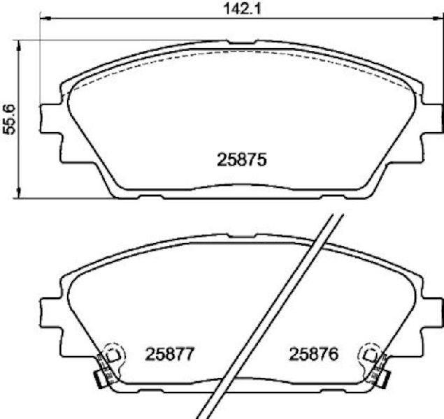 2014-2018 Mazda 3 Disc Brake Pad Set - Front (Pagid)