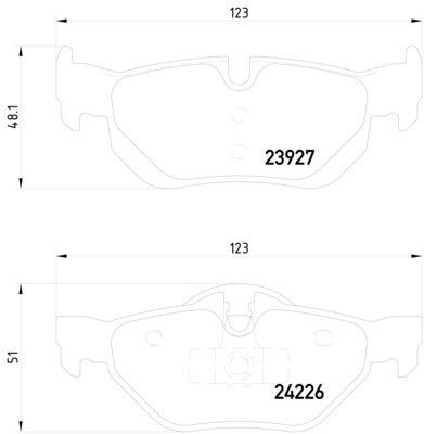 2007-2013 BMW 328i Disc Brake Pad Set - Rear (Pagid)