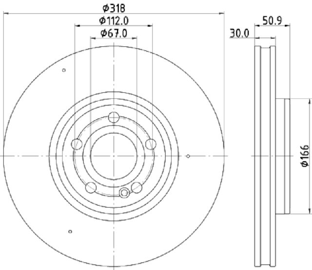 2020-2024 Mercedes-Benz CLA250 Disc Brake Rotor - Front (Pagid)