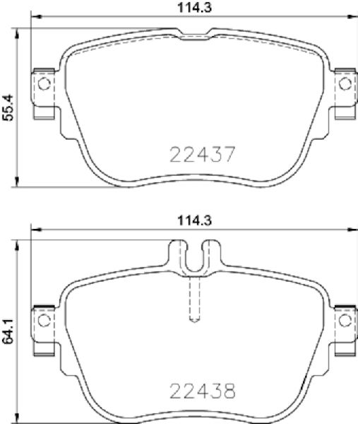 2020-2023 Mercedes-Benz E350 Disc Brake Pad Set - Rear (Pagid)