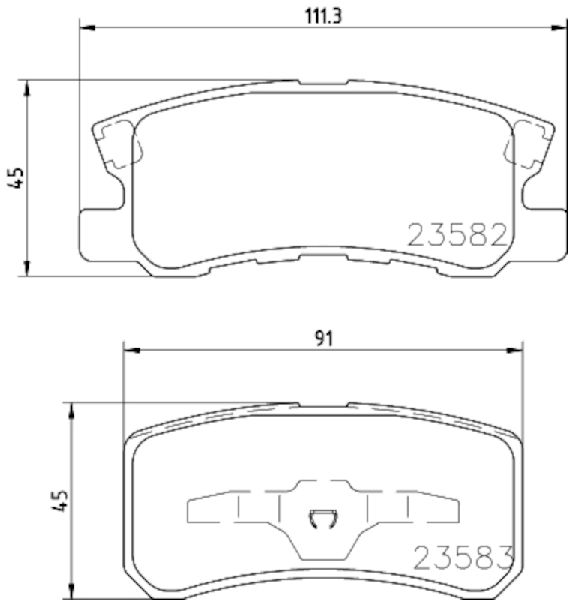 2008-2014 Dodge Avenger Disc Brake Pad Set - Rear (Pagid)