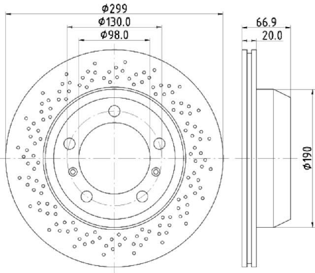 2005-2016 Porsche Boxster Disc Brake Rotor - Rear (Pagid)