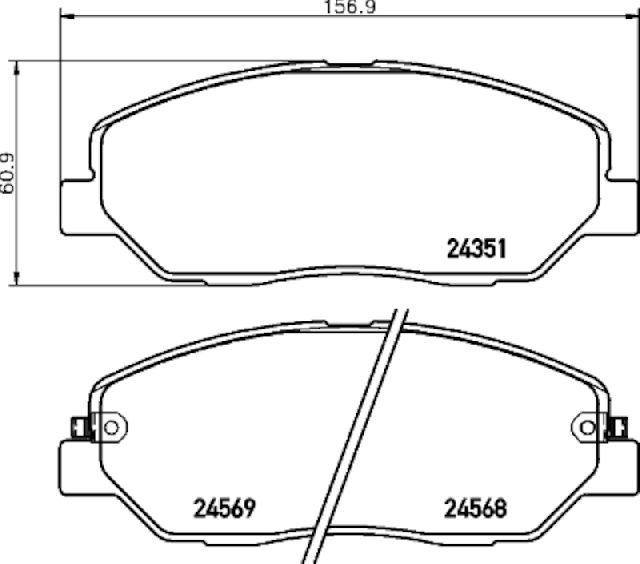 2009-2011 Hyundai Genesis Disc Brake Pad Set - Front (Pagid)