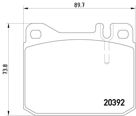 1968-1971 Mercedes-Benz 280SL Disc Brake Pad Set - Front (Pagid)