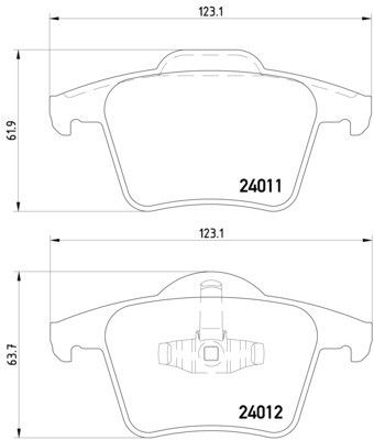 2003-2014 Volvo XC90 Disc Brake Pad Set - Rear (Pagid)