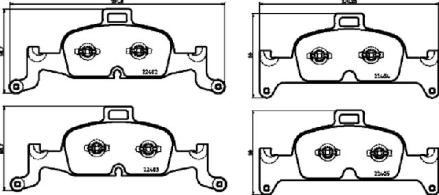 2017-2018 Audi A4 Disc Brake Pad Set - Front (Pagid)