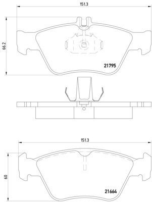 1996-2000 Mercedes-Benz C280 Disc Brake Pad Set - Front (Pagid)