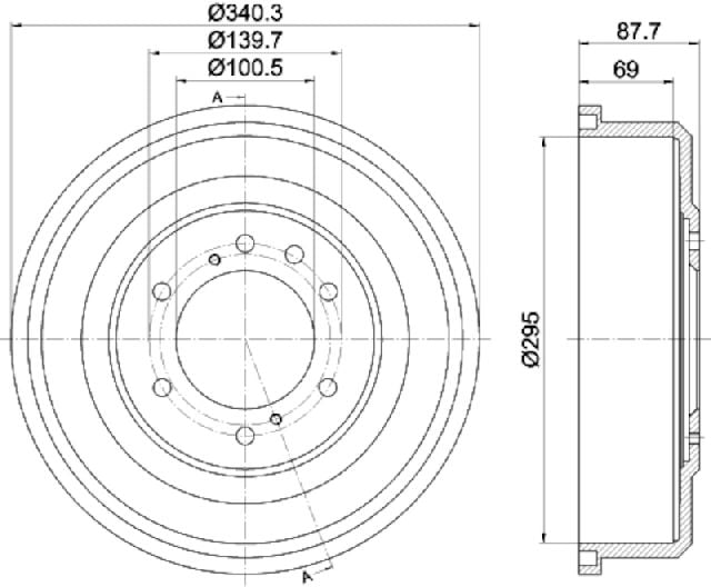 1997-2003 INFINITI QX4 Brake Drum - Rear (Pagid)