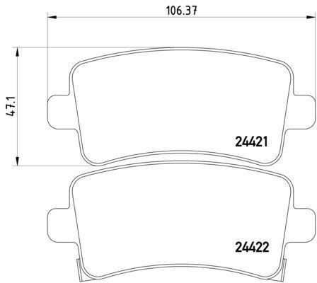 2013-2019 Cadillac XTS Disc Brake Pad Set - Rear (Pagid)
