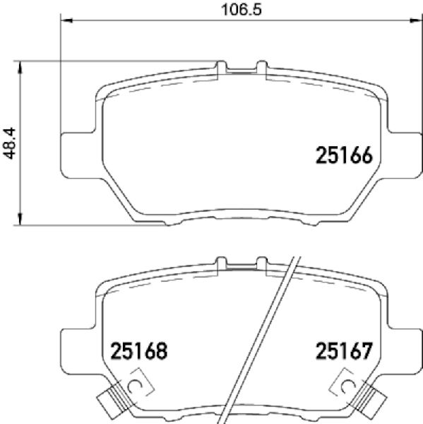 2005-2012 Acura RL Disc Brake Pad Set - Rear (Pagid)