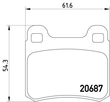 1984-1993 Mercedes-Benz 190E Disc Brake Pad Set - Rear (Pagid)