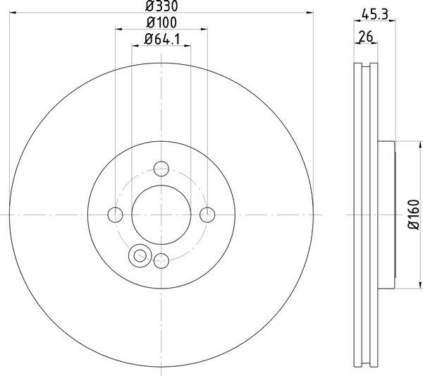 2013 Mini Cooper Disc Brake Rotor - Front (Pagid)