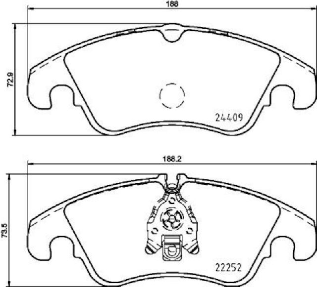 2012-2015 Audi A6 Disc Brake Pad Set - Front (Pagid)