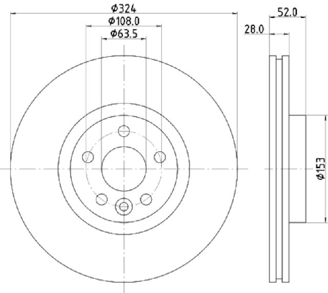 2016-2017 Volvo XC60 Disc Brake Rotor - Front (Pagid)