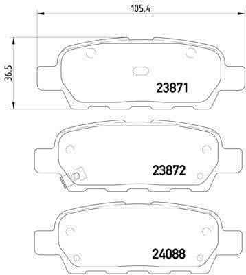 2014-2017 Nissan Juke Disc Brake Pad Set - Rear (Pagid)