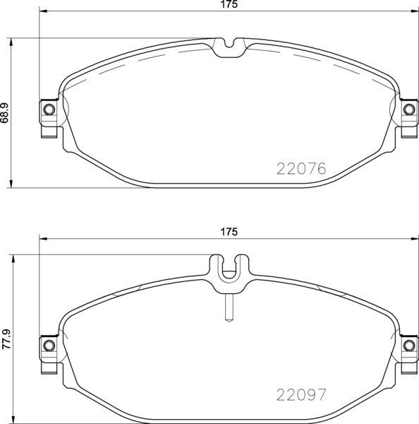 2015-2023 Mercedes-Benz C300 Disc Brake Pad Set - Front (Pagid)