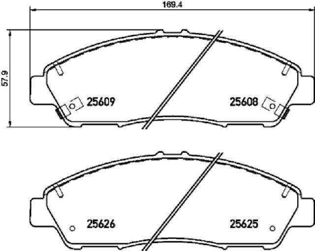 2014-2020 Acura RLX Disc Brake Pad Set - Front (Pagid)