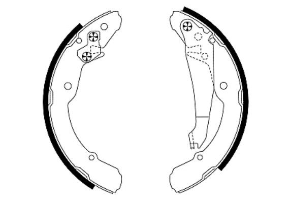 2011-2012 Volkswagen Jetta Drum Brake Shoe - Rear (Pagid)