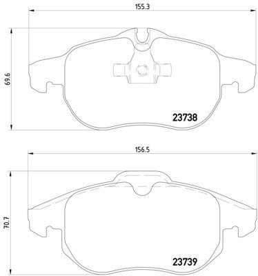2003-2011 Saab 9-3 Disc Brake Pad Set - Front (Pagid)