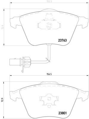 2006 Audi A6 Disc Brake Pad Set - Front (Pagid)
